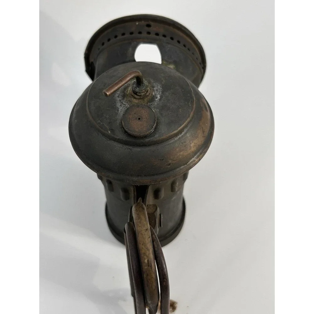 Vintage Columbia‎ C Hine-Watt Bicycle Carbide Lamp Motorcycle Light Jeweled